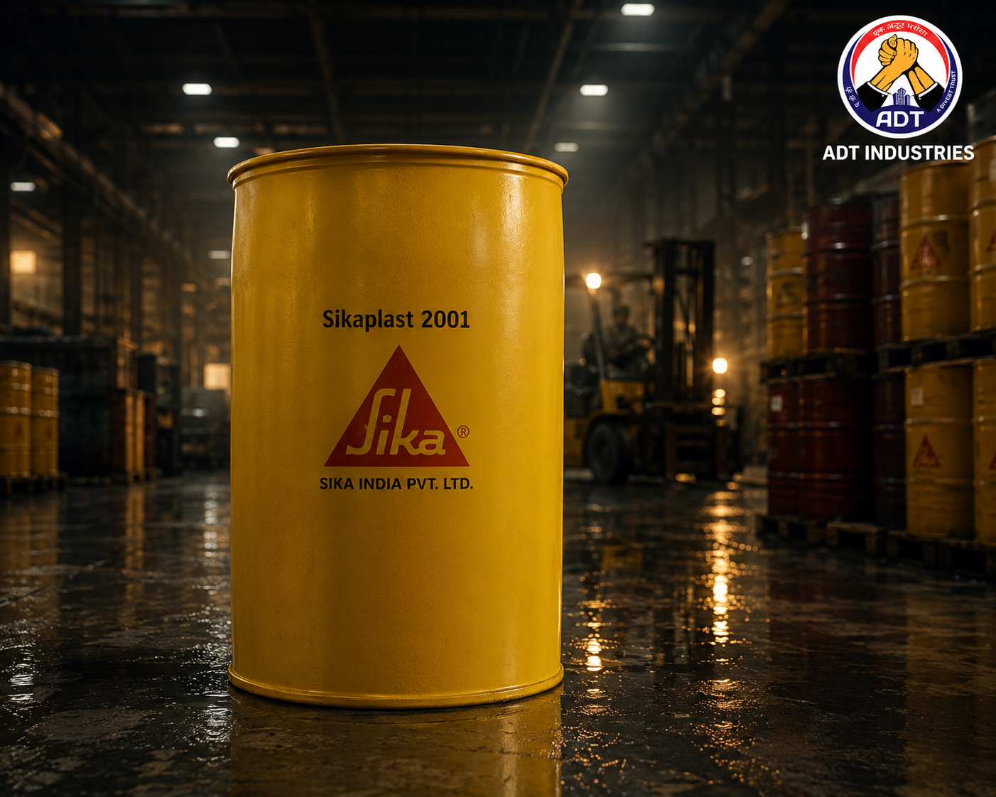 Sikaplast 2001 added to concrete mix — low PC superplasticizer improved workability slump retention structural concrete India

