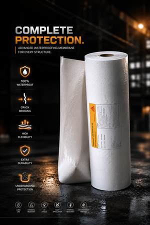 SikaProof 312 HDPE SG W IN pre-applied fully bonded waterproofing sheet membrane — virgin HDPE layer pressure-sensitive adhesive Sika India
