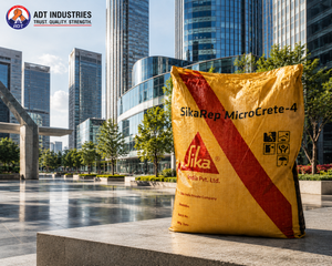 SIKAREP MICROCRETE-4 product close-up — fibre-reinforced repair micro concrete durable structural restoration specifications India
