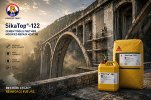 SikaTop-122 product packaging — two-component polymer-modified repair mortar Sika India Pvt Ltd
