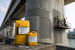 SikaTop-122 product close-up — two-component polymer-modified repair mortar concrete restoration specifications India
