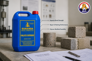 Sunanda Polyalk Fixoprime alkaline polymer coating mixed with cement for rebar