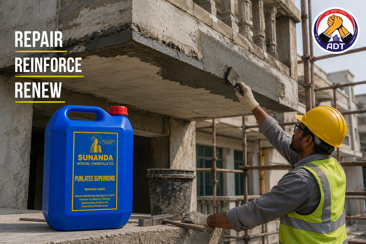 Sunanda Polyalk Fixoprime protecting reinforcement steel against corrosion
