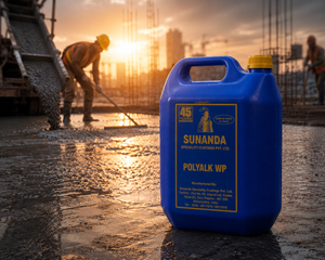 Sunanda Polyalk WP acrylic polymer waterproofing — construction chemical preferred by contractors for consistent on-site performance




