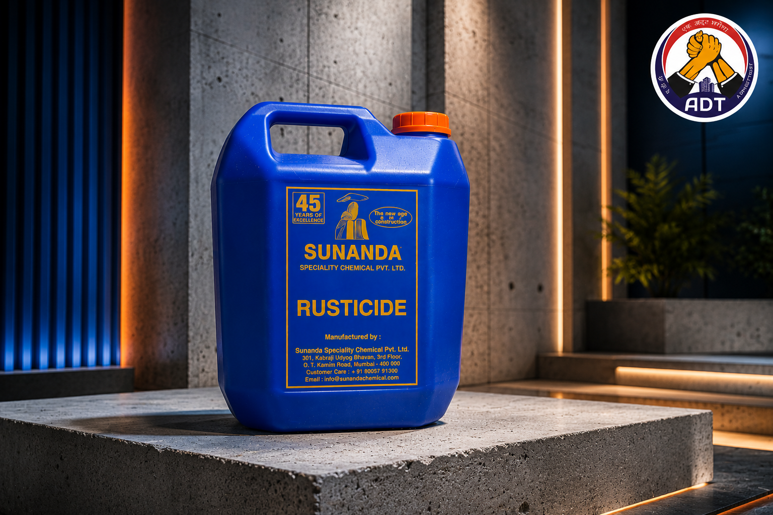 Sunanda Rusticide rust remover product shot Sunanda Speciality Coatings rust treatment for steel reinforcement India