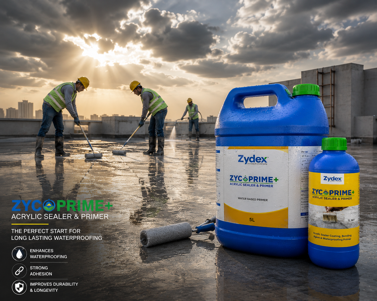 ZycoPrime+ by Zydex — porosity eliminator that seals microscopic voids in masonry to prevent water migration and dampness




