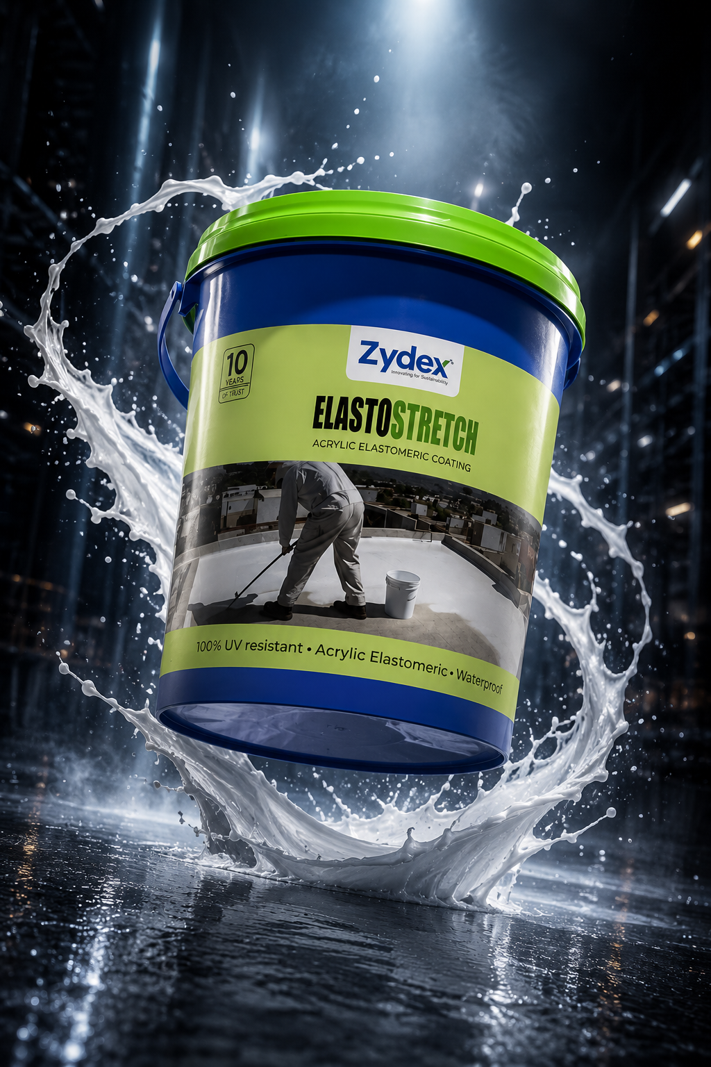 Elasto Stretch by Zydex — seamless ultra-flexible waterproofing solution for roof waterproofing wall leakage solution and terrace seepage India
